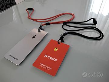 Coppia di badge pass eventi Scuderia Ferrari 2025