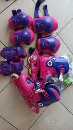 Set completo pattini roller Oxelo Xs 6-10 anni