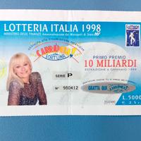 Biglietto Lotteria Italia 1998 Raffaela Carrà