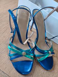 Sandalo guess blu turchese