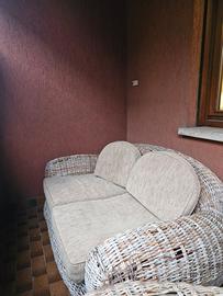Divano in vimini da esterno