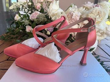 Scarpa  artigianale raso tg.37,5 Massimo Calzature