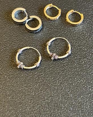 Set orecchini a cerchio