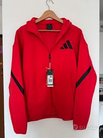 Hoody felpa Adidas con zip e cappuccio