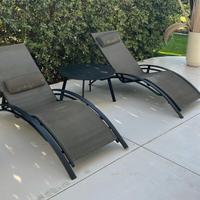 Set giardino alluminio nero