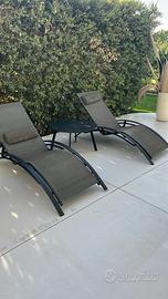 Set giardino alluminio nero