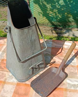 Contenitore per carbone treno Svizzero Epoca '900