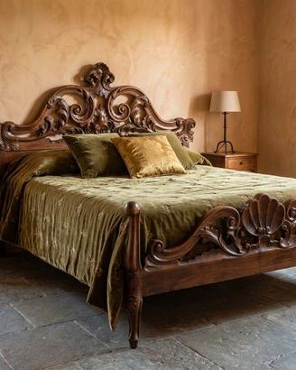 letto stile 700 intagliato