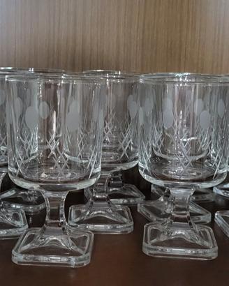 12 bicchieri vintage anni 60
