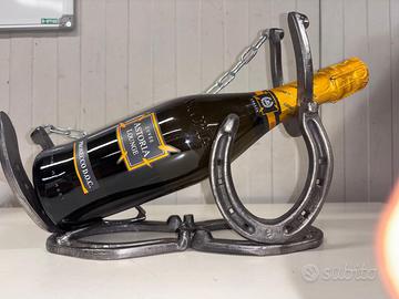 portabottiglia con ferri di cavallo