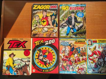Lotto 5 Fumetti d'epoca Zagor Tex Mister No Mark 