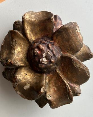 Fiore di peonia in legno