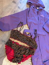 Costume Calzedonia + accappatoio bimba 8/10 anni