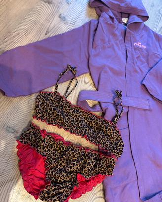 Costume Calzedonia + accappatoio bimba 8/10 anni