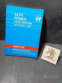 Manuale Alfa Romeo 2000 berlina GT veloce e spider