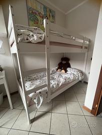 Letto a castello Ikea mydal, bianco, 90x200