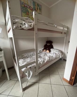 Letto a castello Ikea mydal, bianco, 90x200