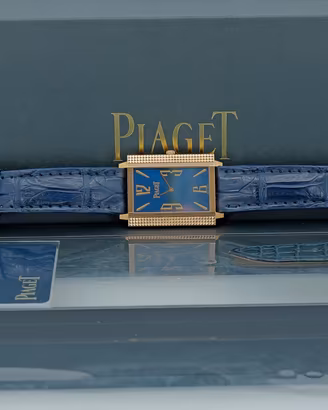 PIAGET RECTANGULAR P10097 ORO ROSA 2003 FULL SET