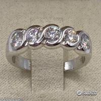 FEDINA TRECCIA ORO 18kt. CON DIAMANTI NATURALI