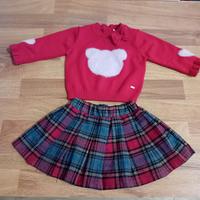 maglioncino piu gonna bambina 6-9mesi