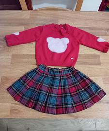 maglioncino piu gonna bambina 6-9mesi