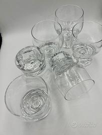 Set da 6 sei bicchieri vintage da liquore