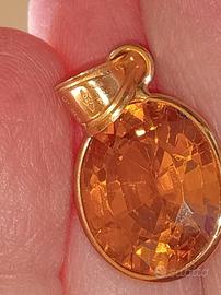 ciondolo in oro 18 KT 750 citrino