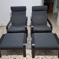 poltrone con poggiapiedi