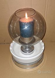 PORTACANDELA ANNI ‘70 CON VETRO E SVUOTATASCHE