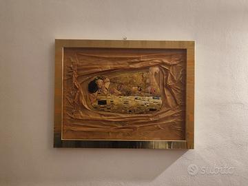 Quadro riproduzione il bacio di Klimt 