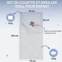 Set Piumone Bambini 75 x 120 cm + Cuscino 40 x 60