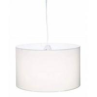 Sospensione lampadario in tessuto bianco cilindric