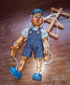 Marionetta Burattino Pinocchio Legno da collezione