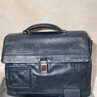 borsa da lavoro Piquadro blu in pelle 