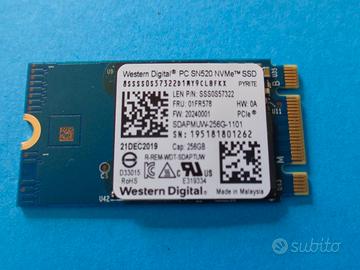 SSD nvME western digital 256gb