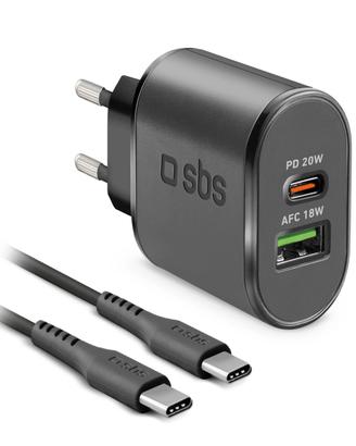 Alimentatore doppia porta - USB + Type-C - Nuovo