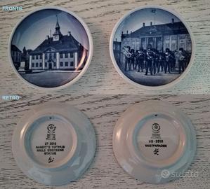 Ceramica Royal Copenhagen piattini con architettur