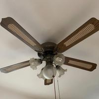 Ventilatori a soffitto con luci - 5 pale in legno