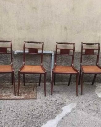 6 sedie con paglia di Vienna