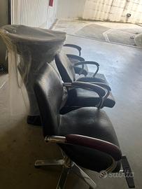 set 2 poltrone più lavatesta x parrucchieri 