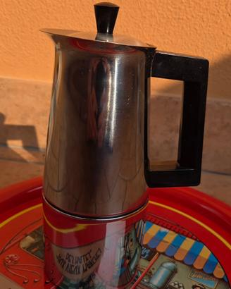 caffettiera vintage inox ALFA Tracanzan 6-3 tazze