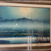 Dipinto pesaggio Mauro Cattaneo 1980