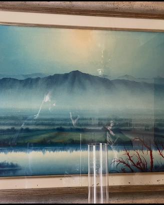 Dipinto pesaggio Mauro Cattaneo 1980