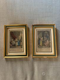 Coppia di quadretti francesi vintage