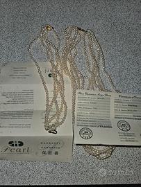 collana +bracciale di perle coltivate 