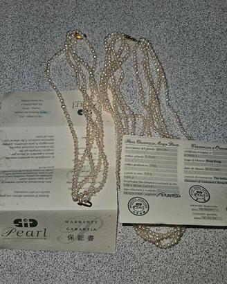 collana +bracciale di perle coltivate 