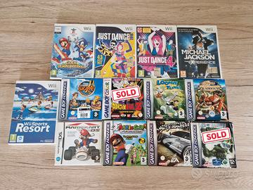 Lotto Giochi Nintendo Gameboy Advance GBA Wii GBC