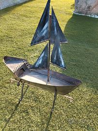 Barca in ferro battuto lavorata a mano 