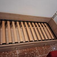 letto singolo con contenitore