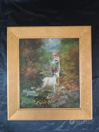 Temistocle Lamesi, quadro dipinto olio su legno 